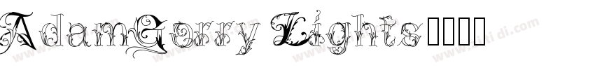 AdamGorry Lights字体转换